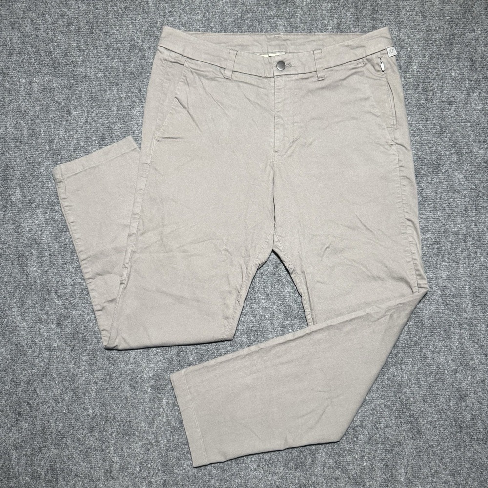 Lululemon Commission Slim Fit Chino Pant Men Tag 32 Gray Performance Fit 34x28